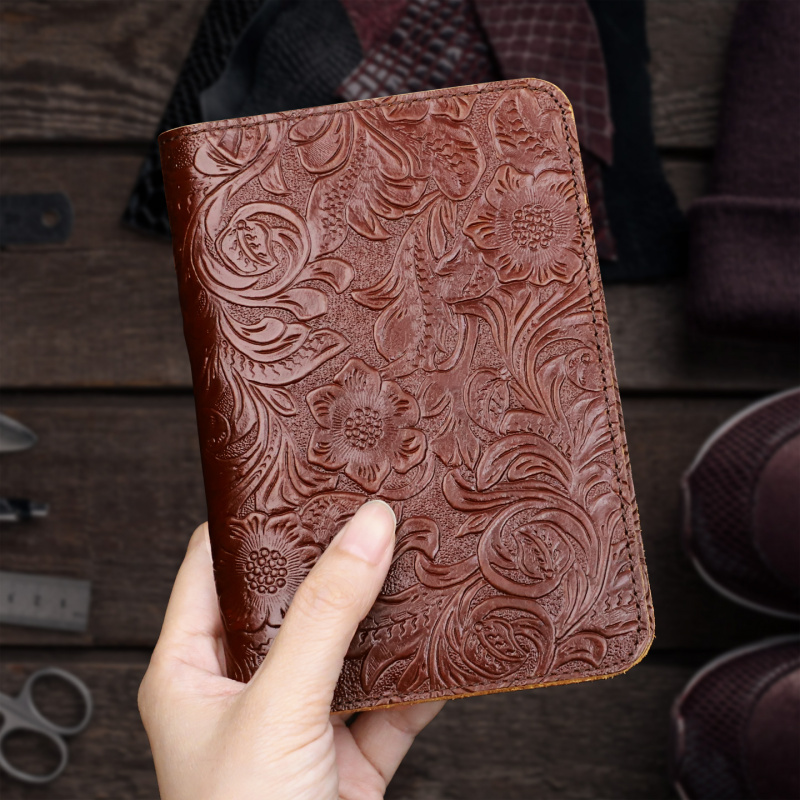 Women'S Accessories Wallet - Porta pasaporte de cuero genuino, funda