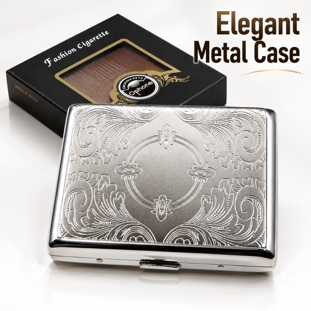 Women Accessories Box - Caja de Cigarrillos de Acero Inoxidable,