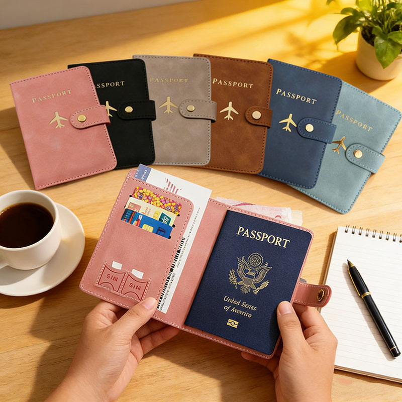 Women'S Accessories Wallet - Funda de cuero para pasaporte, estuche