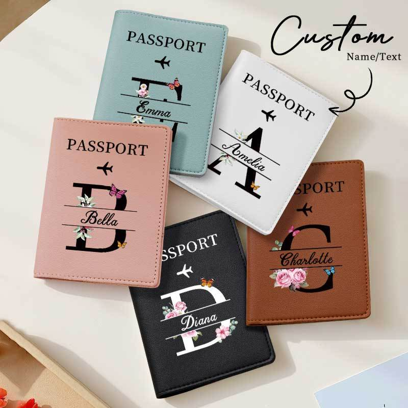 Women Accessories Name - Porta Pasaportes Personalizado Color Marrón con