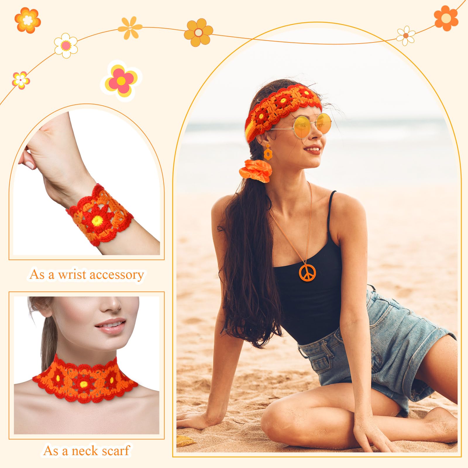 5 Piezas de Accesorios Hippies - Women'S Accessories In The 60S reseña y precio