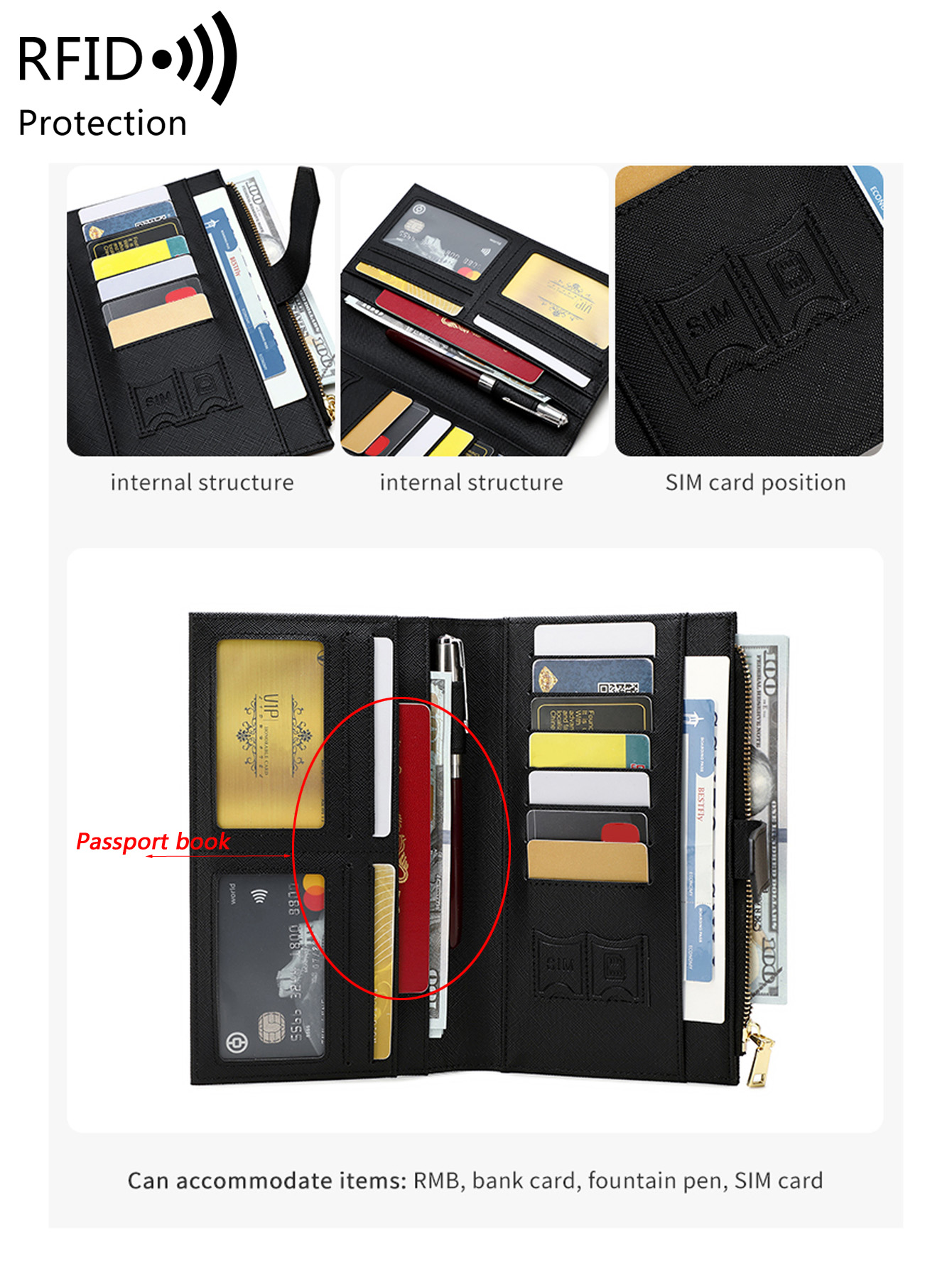 Elegante Funda para Pasaporte  - Women'S Accessories Wallet reseña y precio