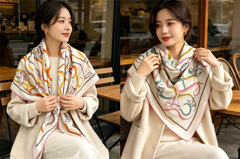 Bufanda de doble cara de 135 c - Women'S Winter Accessories Set reseña y precio