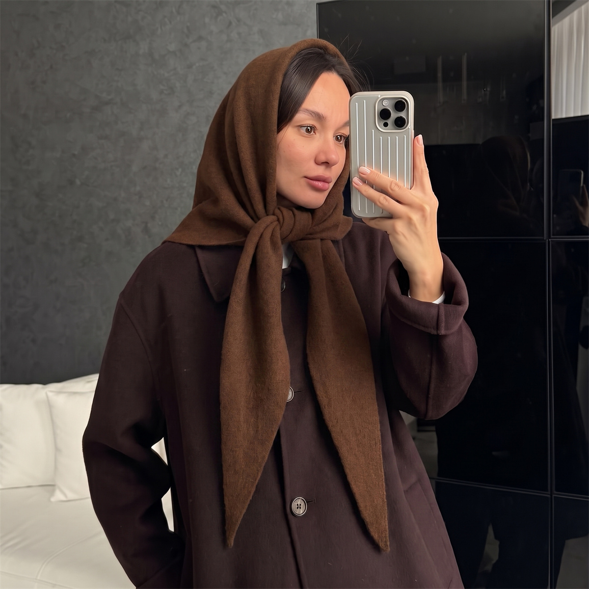 Chal triangular de punto cálid - Women'S Winter Accessories Set reseña y precio