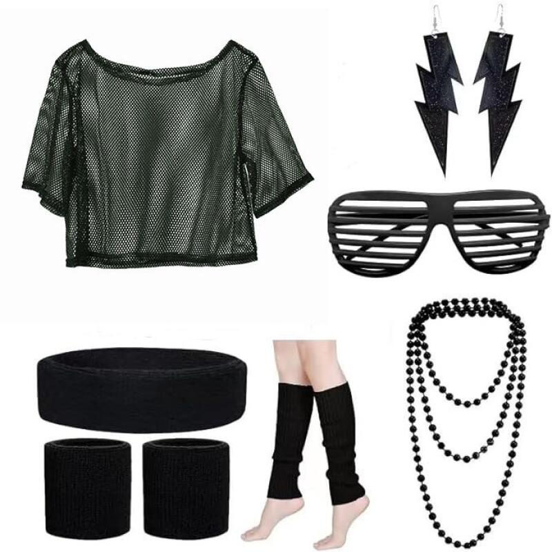 Conjunto de disfraz hippie de  - Women Accessories Kit reseña y precio